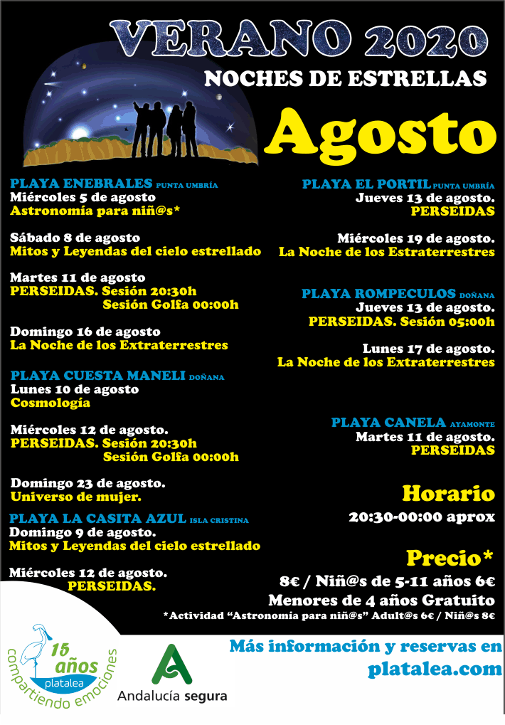 noche de estrellas, platalea, cielo estrellado, Huelva, cosmología