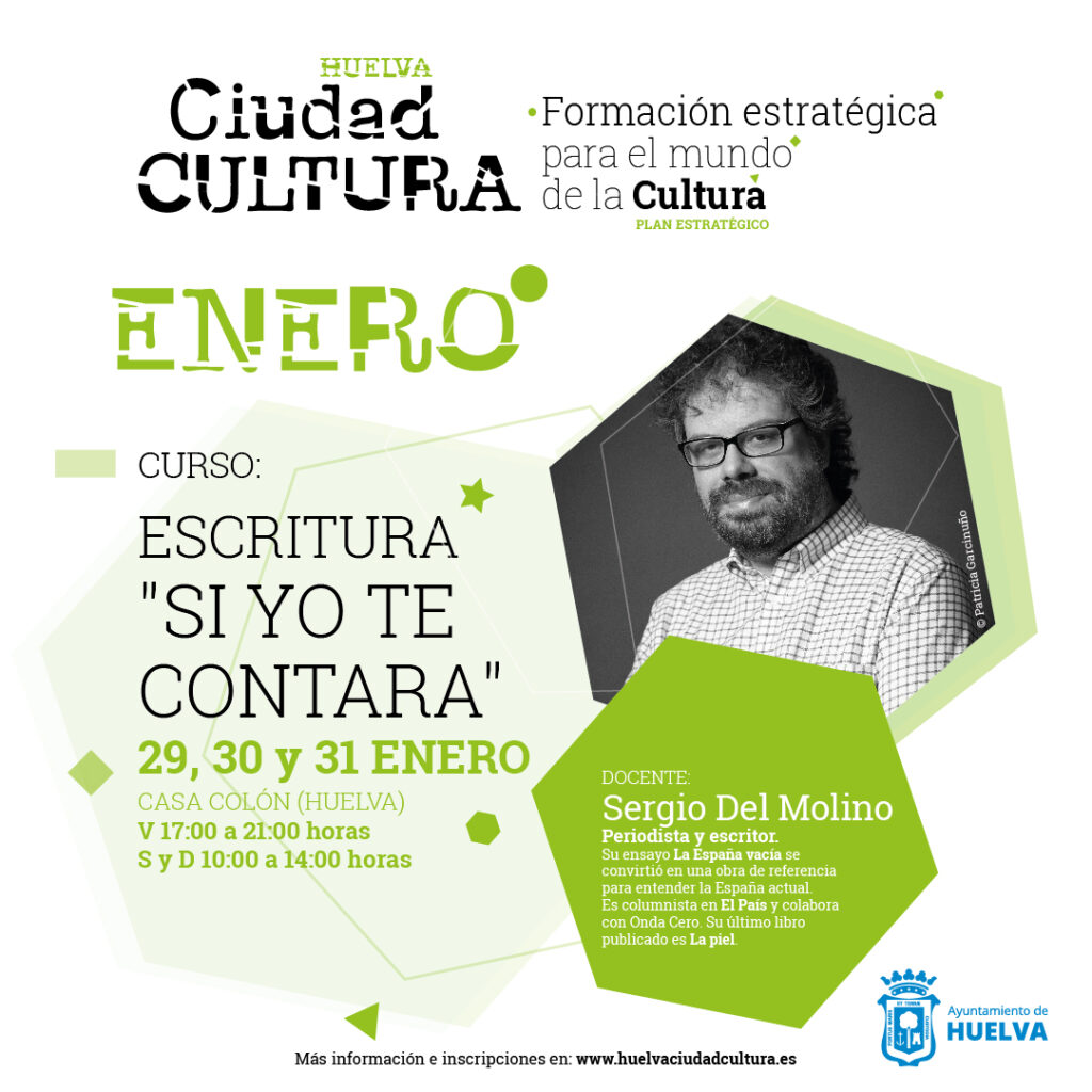 Curso Taller de escritura enero 2021 Huelva autores Ayuntamiento