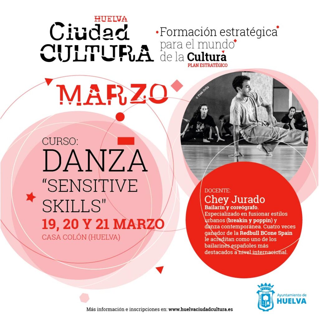 curso danza y baile marzo 2021 Huelva sensitive skills con Chey Jurado