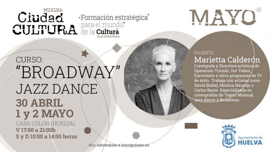 Curso iniciación danza jazz y broadway en Huelva con Marietta Calderón