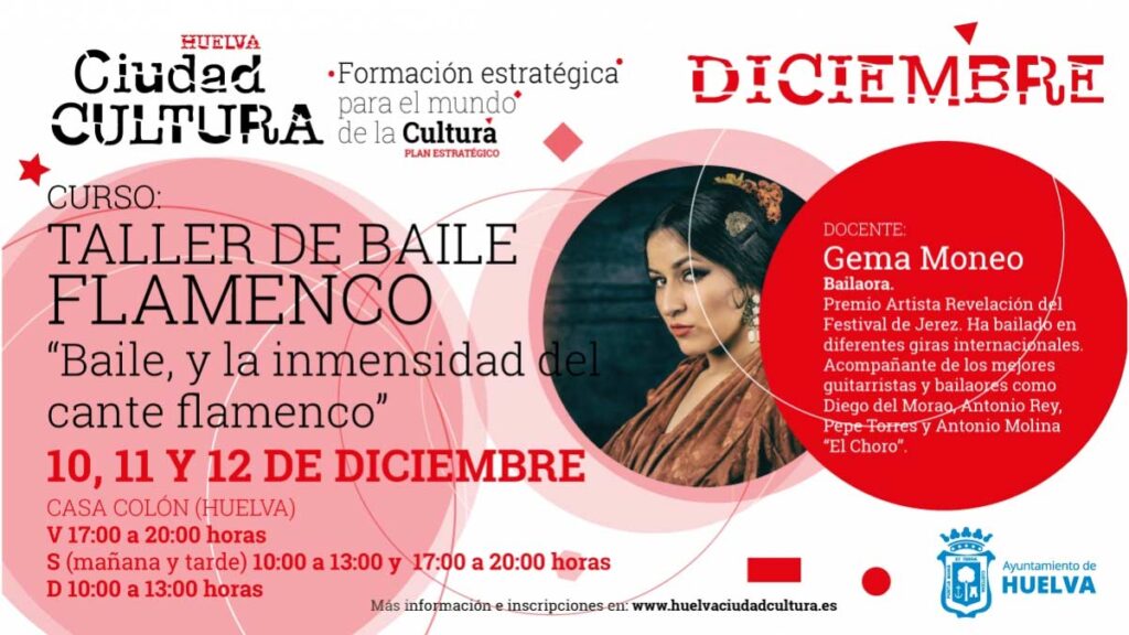taller de baile flamenco diciembre gratis gratuito con gema moneo 2021