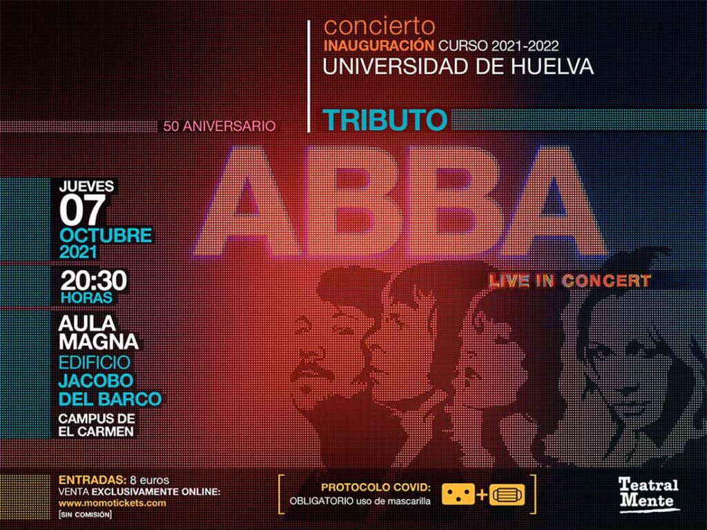 concierto tributo Abba universidad de Huelva Inauguracion curso 2021 2022 jueves 7 de octubre 2021 jacobo del barco campus del carmen