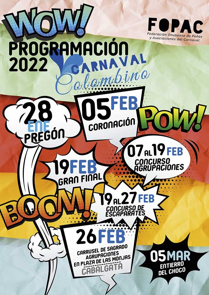 Programacion carnaval colombino 2022