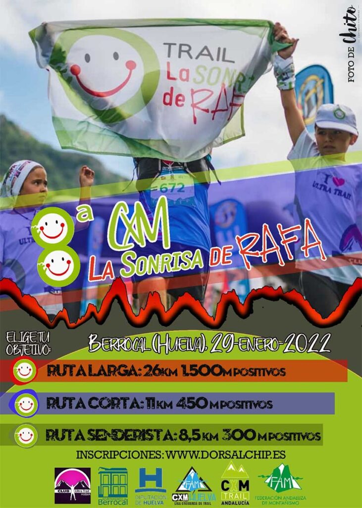 carrera trail la Sonrisa de Rafa Berrocal 29 de enero Huelva 2022