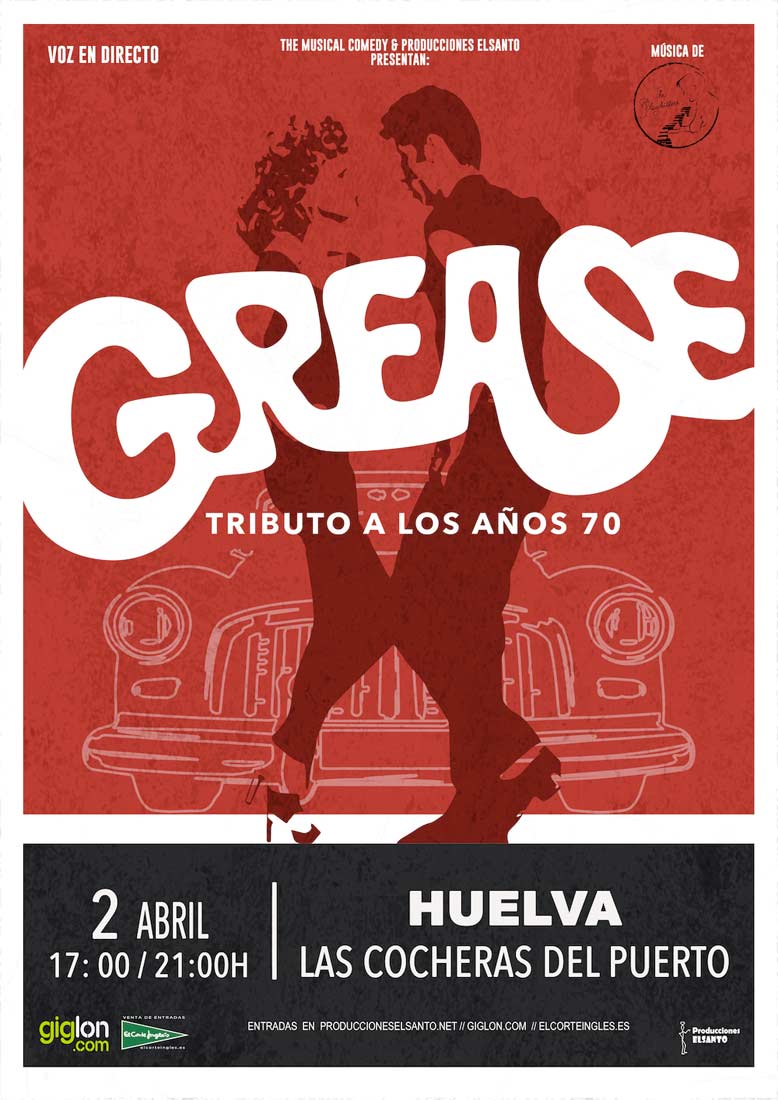tributo Grease las Cocheras 2 de abril Huelva