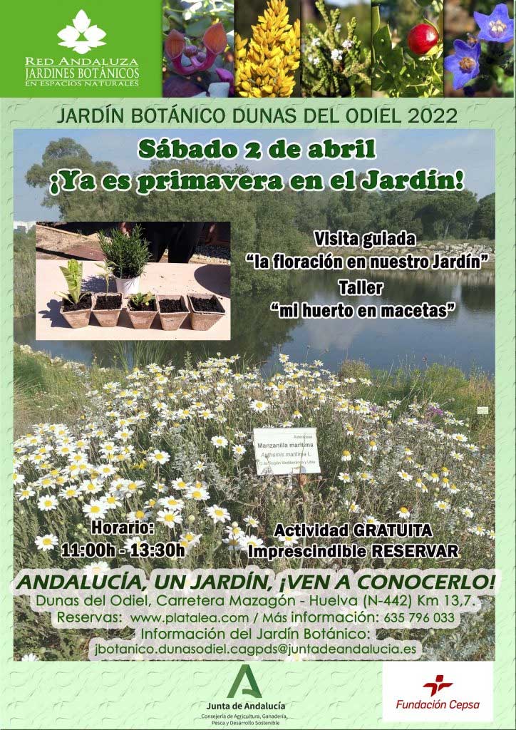 2 de abril visita guiada primavera en el jardin actividad gratuita platalea