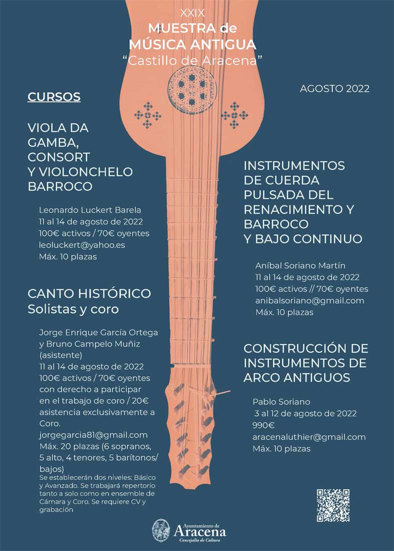 Muestra de musica antigua Castillo de Aracena Agosto 2022