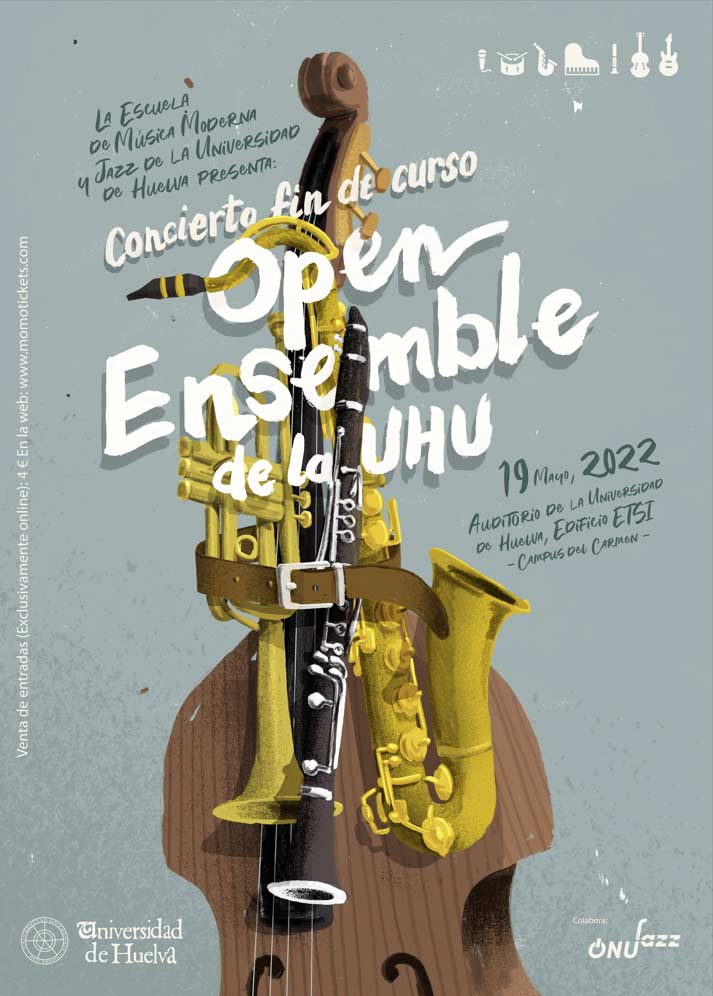 Open ensemble de la uhu concierto fin de curso musica moderna jazz 19 mayo 2022 auditorio UHU