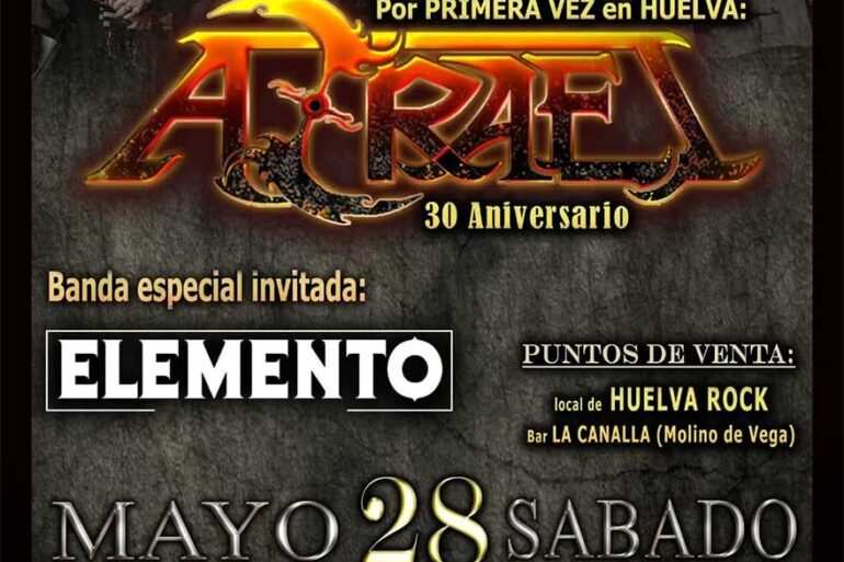 Azrael en concierto Huelva 28 de mayo elemento Huelva rock 2022