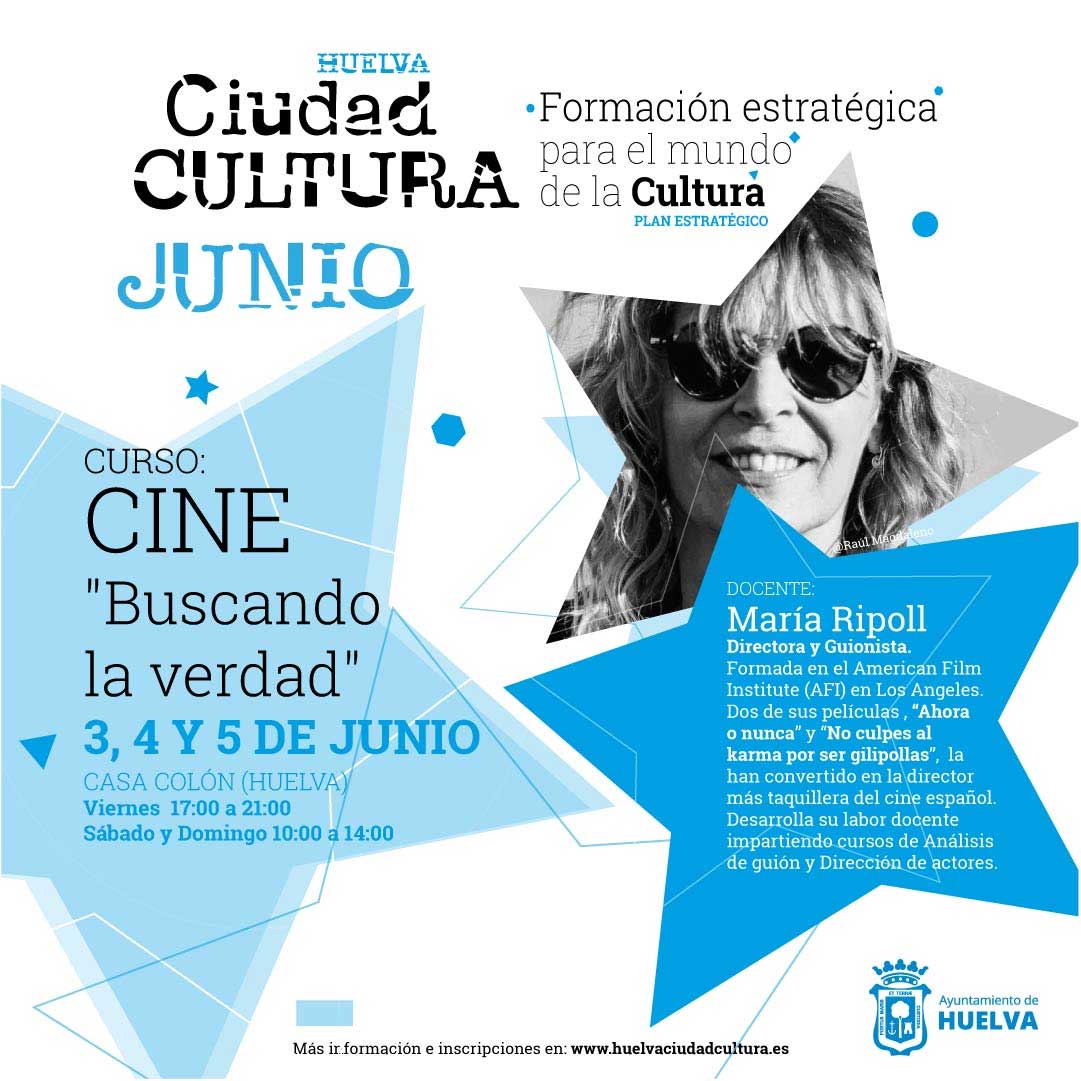 Curso taller gratuito cinematografia de cine con maria ripoll Huelva