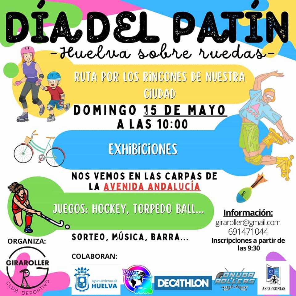 Dia del patin Huelva sobre ruedas 15 de mayo 2022 carpas avenida andalucia