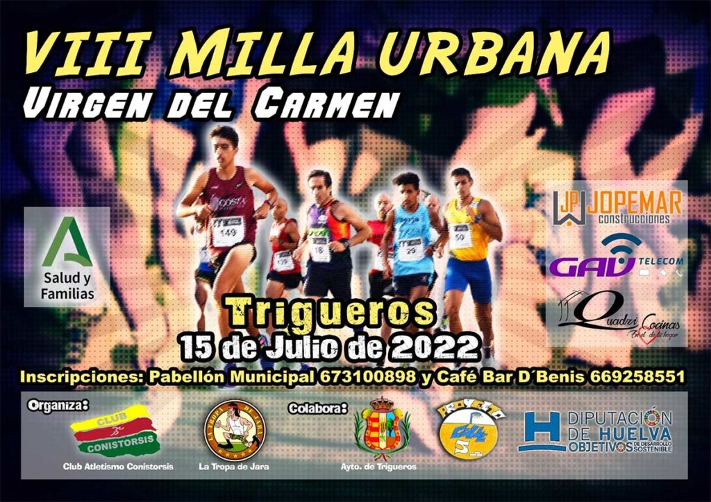 carrera Trigueros milla urbana virgen de Carmen 15 de julio Trigueros 2022