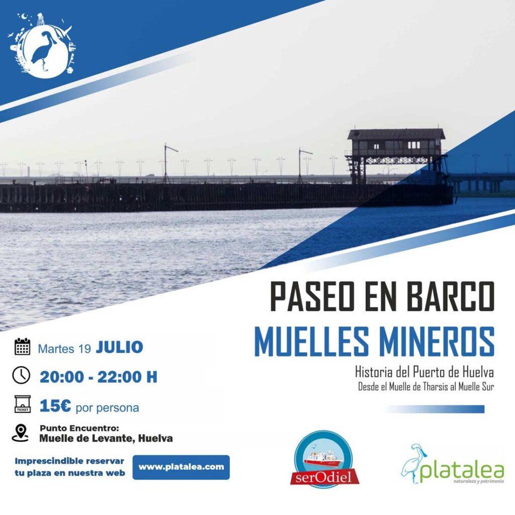 paseo en barco historia de los muelles mineros de Huelva 19 de julio 2022