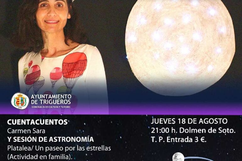 Cuentacuentos Carmen sara Astronomia Dolmen de Soto 18 de agosto