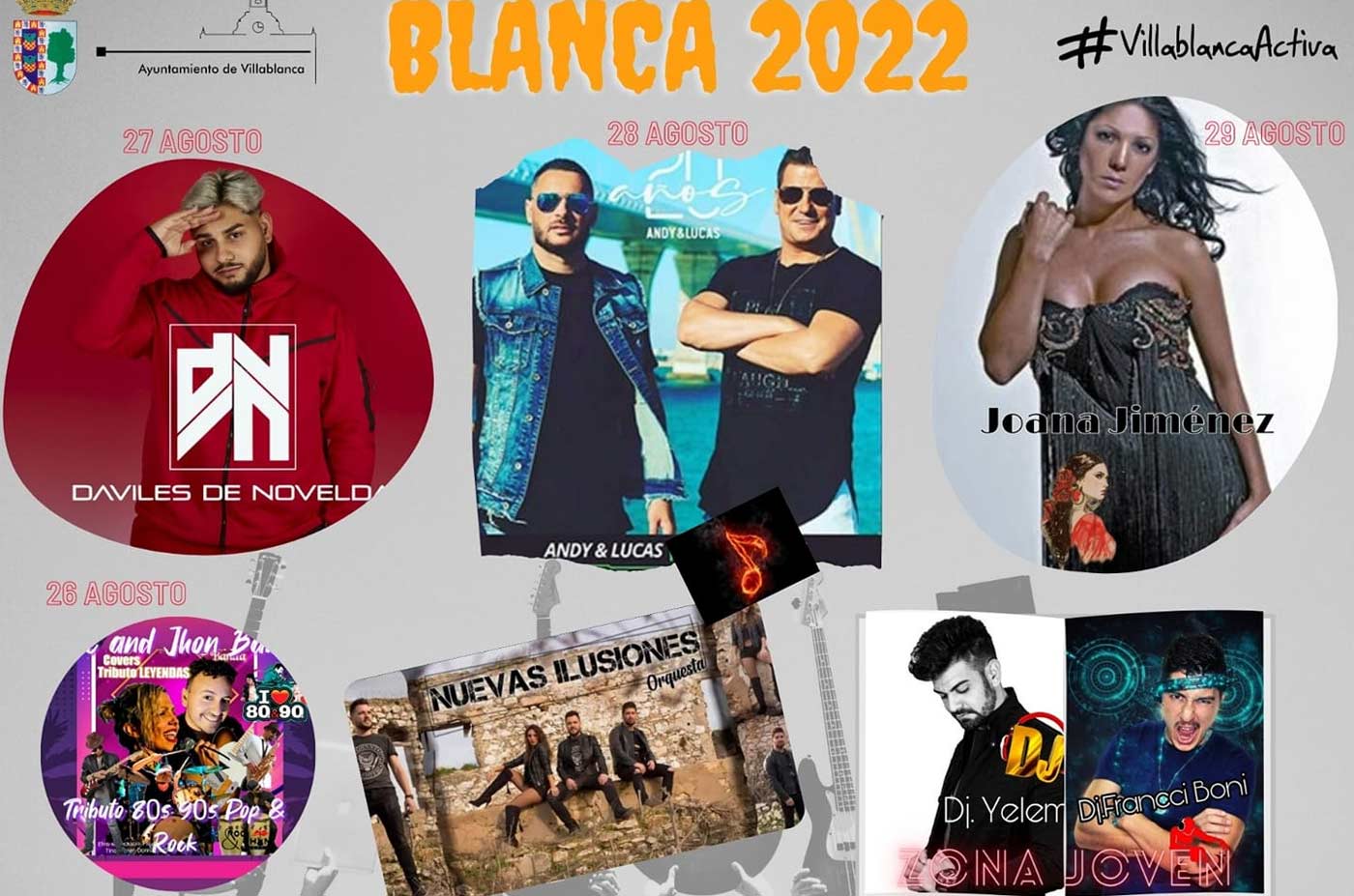 Fiestas Villablanca Blanca 2022 conciertos