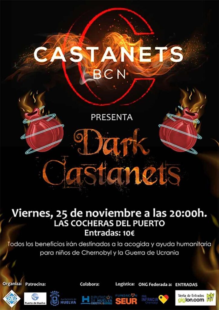 Dark Castanets Huelva 2022 25 y 26 de noviembre benefico castanuelas