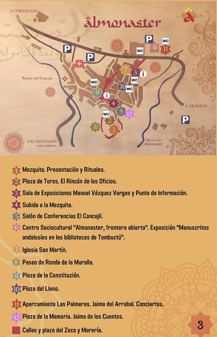 Mapa jornadas islamicas Almonaster