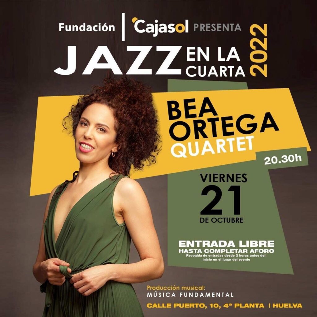 Bea Ortega Quartet 21 de octubre jazz en la cuarta