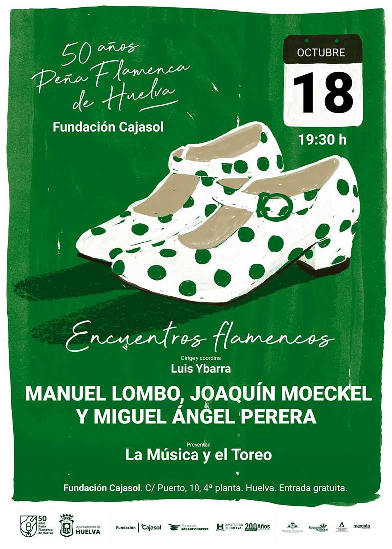 Encuentros flamencos cajasol Manuel Lombo Joaquin Moeckel Miguel Angel Perea la musica y el toreo 18 de octubre
