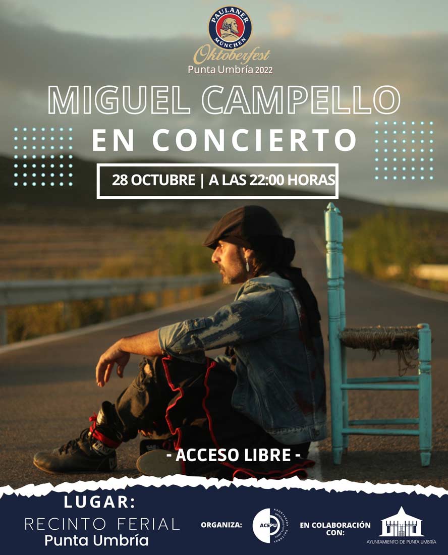 Miguel Campello en concierto Oktoberfest Punta Umbria 28 de octubre 2022 Paulaner
