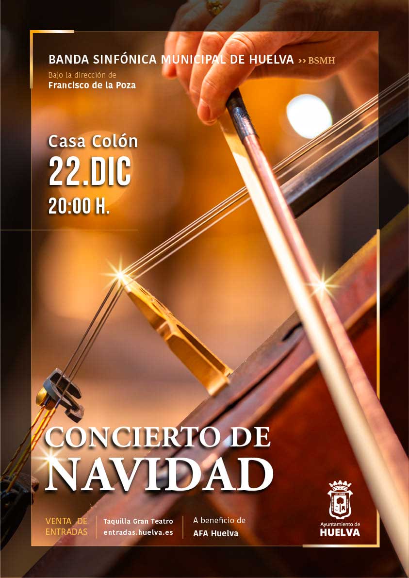 concierto de Navidad Huelva 2022 22 de diciembre Sinfonica Municipal Casa Colon