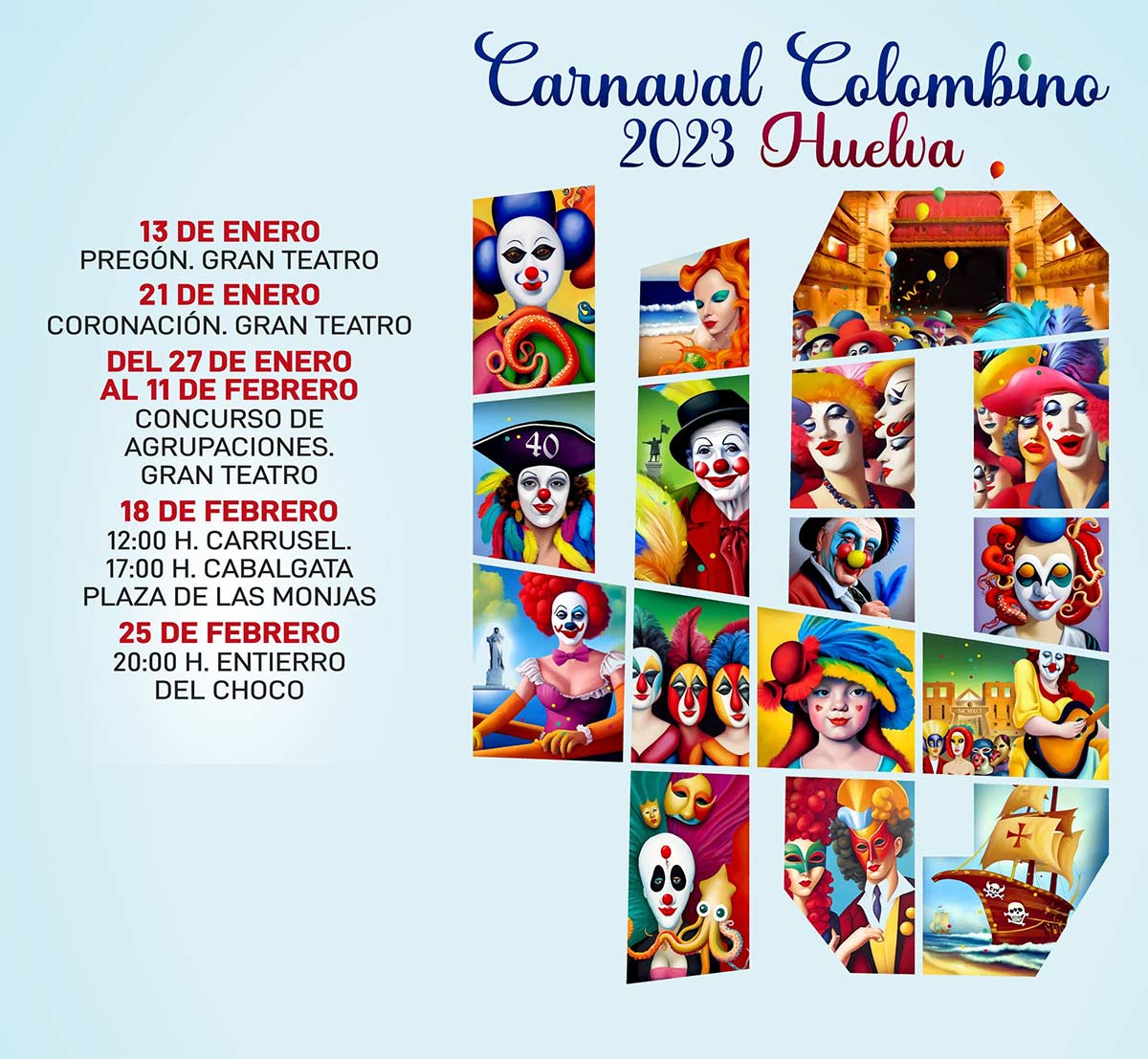 Programacion Carnaval Colombino 2023 Huelva