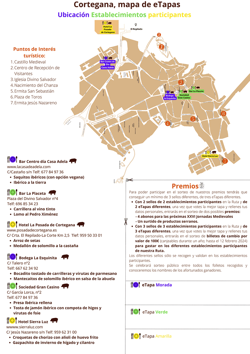 Ruta de la tapa Cortegana 2023