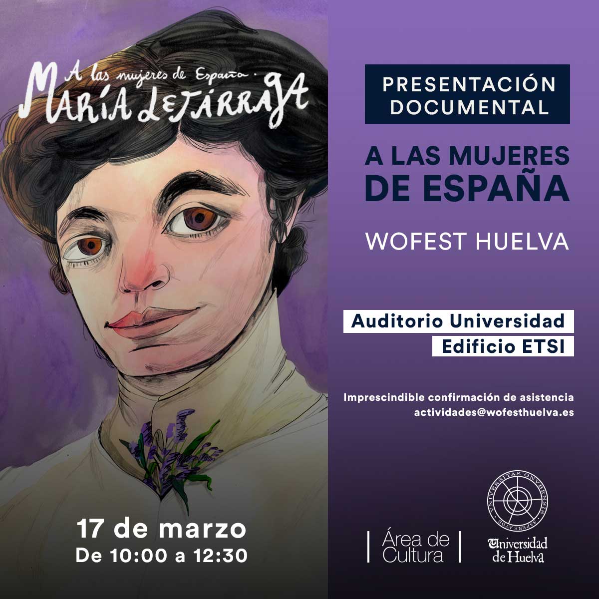 presentacion documental a las mujeres de espana 17 de marzo universidad