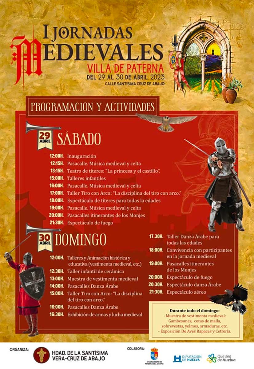 Programacion I Jornadas Medievales Villa de Paterna 2023