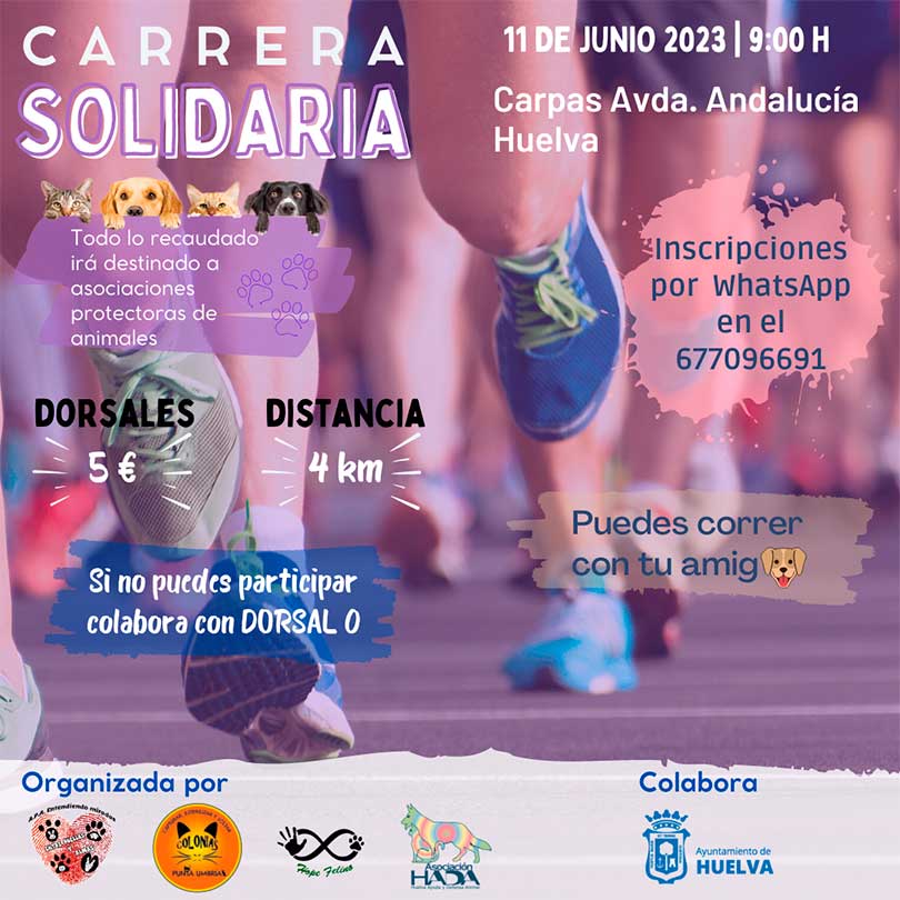 Carrera Solidaria 11 de junio 2023 animalista protectoras