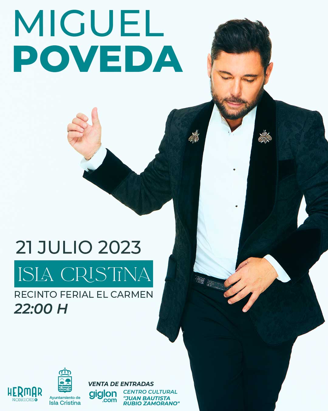 Miguel Poveda 21 de julio en concierto en Isla Cristina Recinto ferial el Carmen 2023