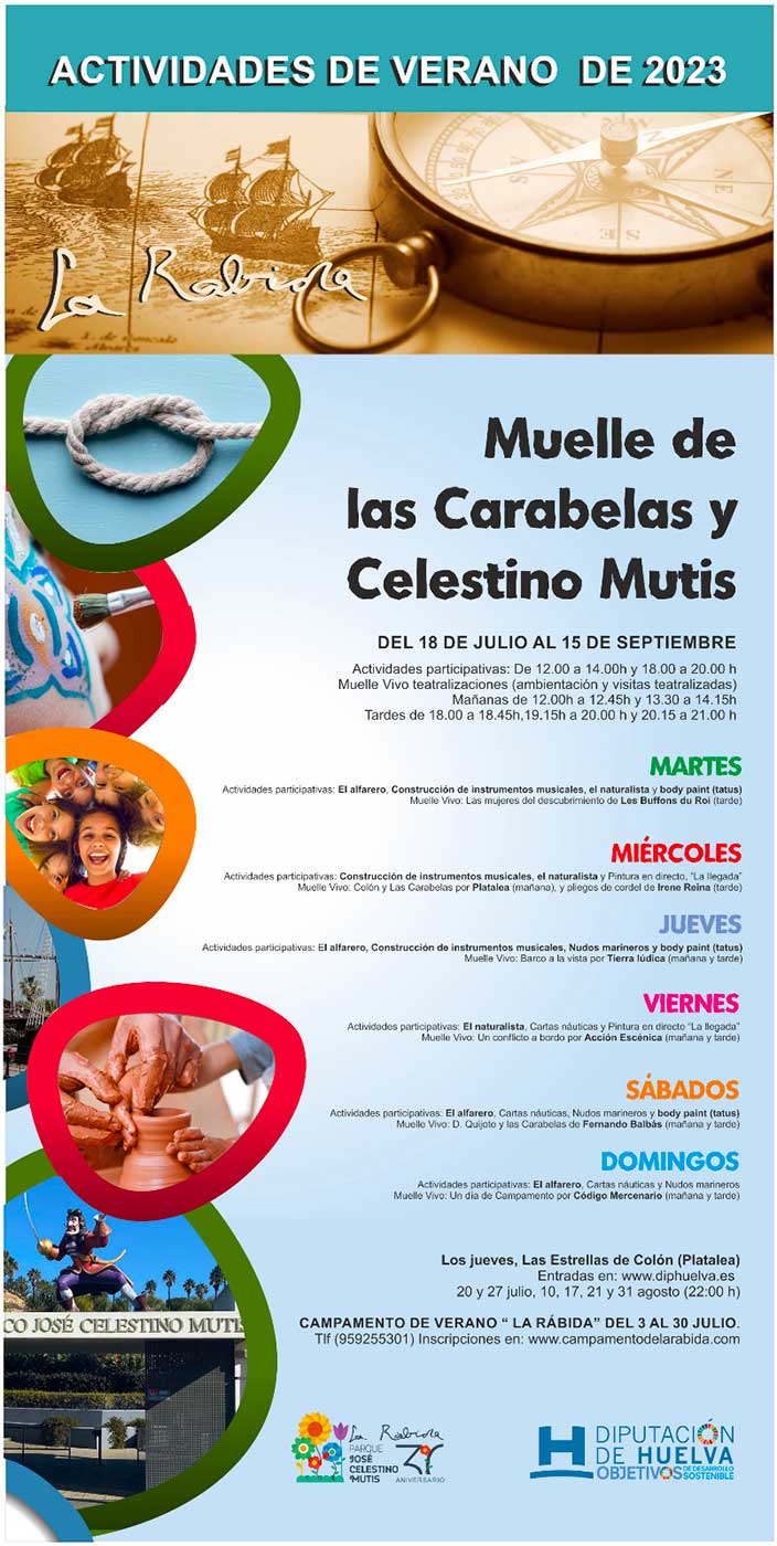 La Rabida Actividades de Verano Muelle de las Carabelas Celestino Mutis 2023