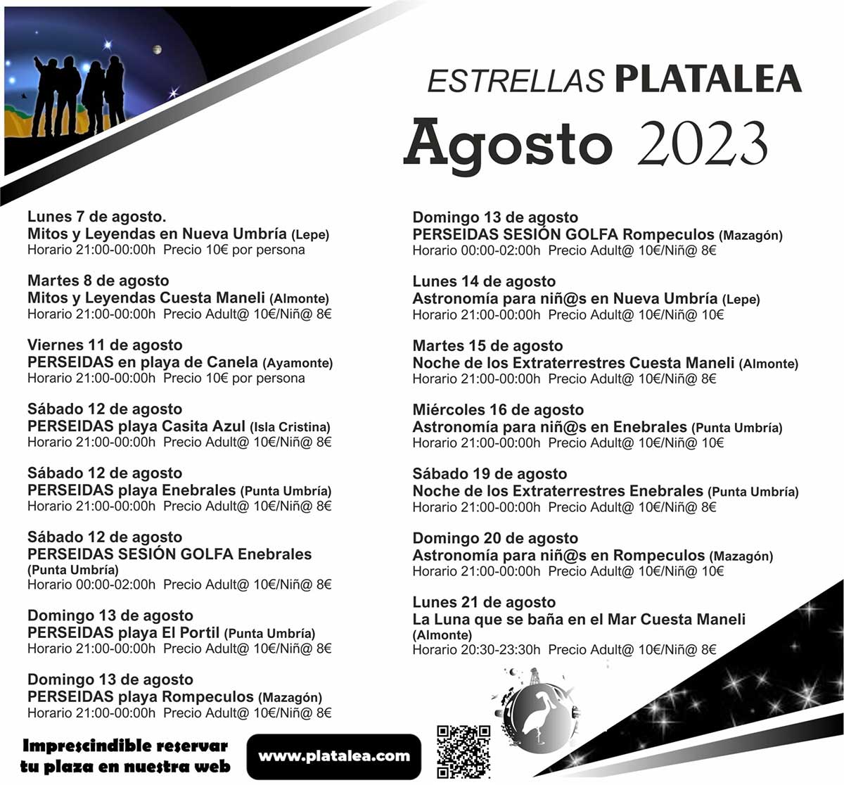 Noches de estrellas agosto 2023 Huelva