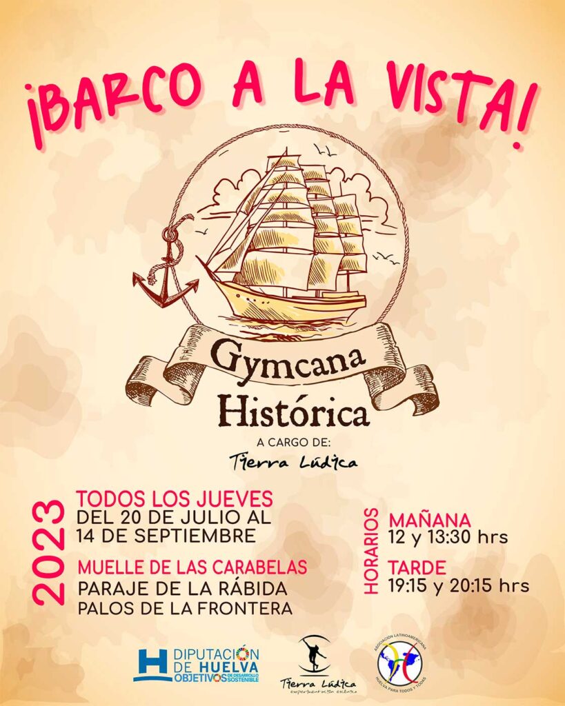 gymcana historica cada jueves en el muelle de las carabelas