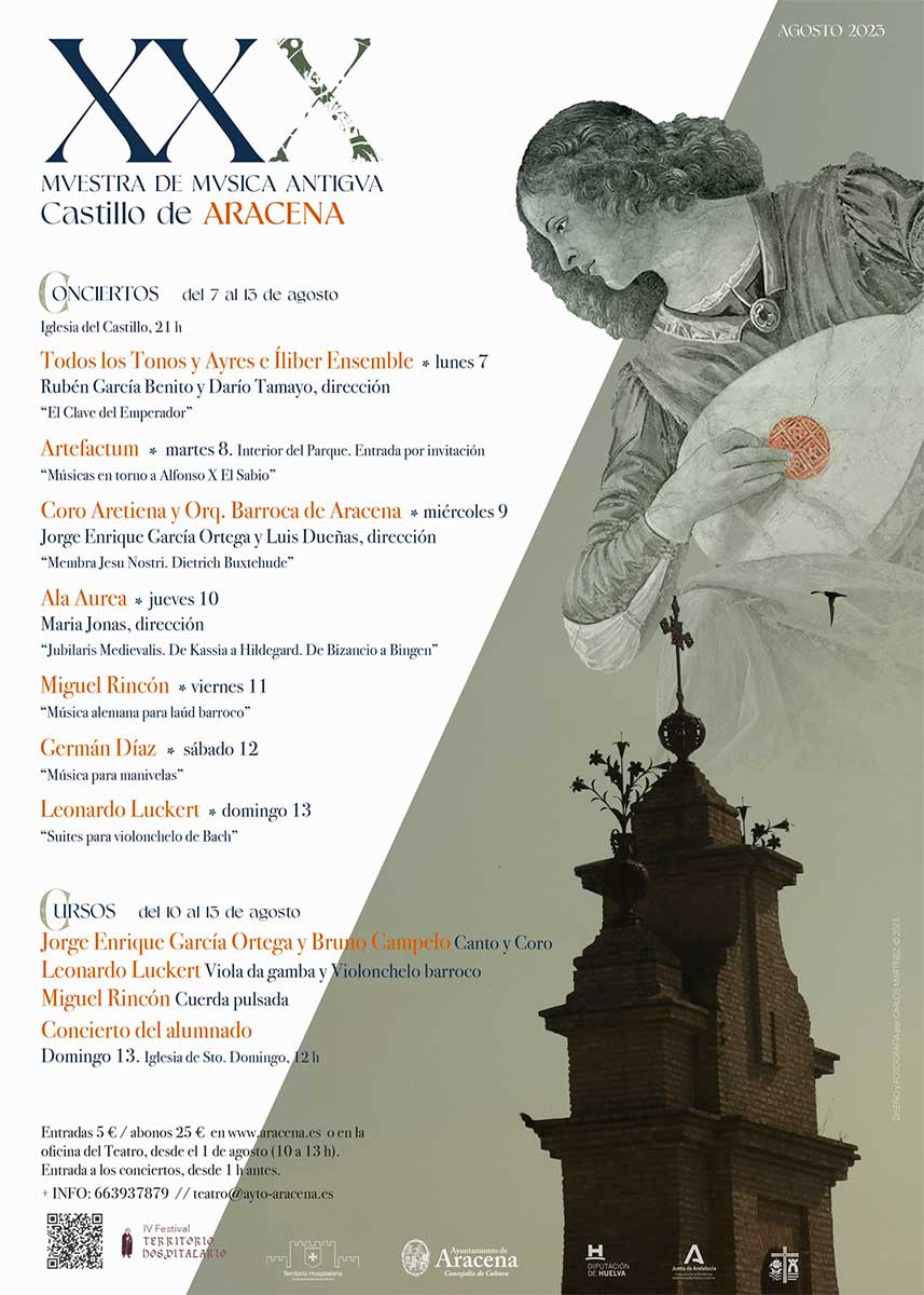 muestra de musica antigua Castillo de Aracena del 7 al 13 de agosto 2023