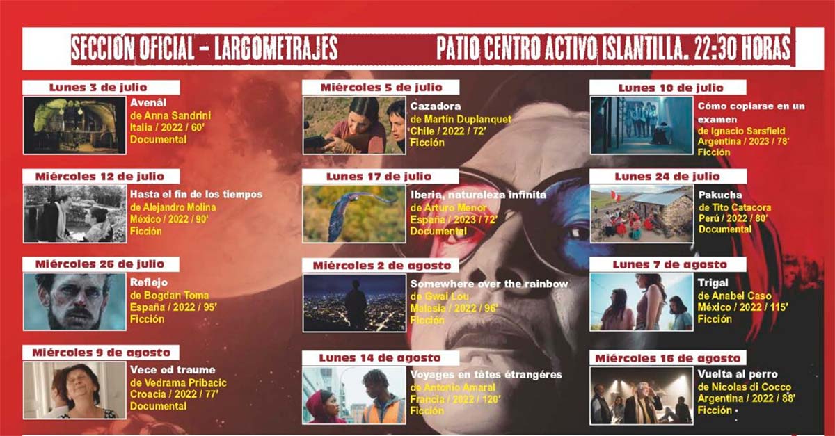 seccion oficial largometrajes festival de cine bajo la luna Islantilla Cineforum 2023