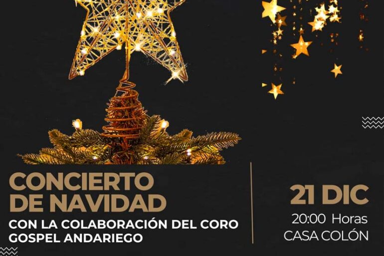 Concierto de navidad de la banda sinfonica municipal de Huelva 21 de diciembre Casa Colon 2023 con el coro gospel andariego