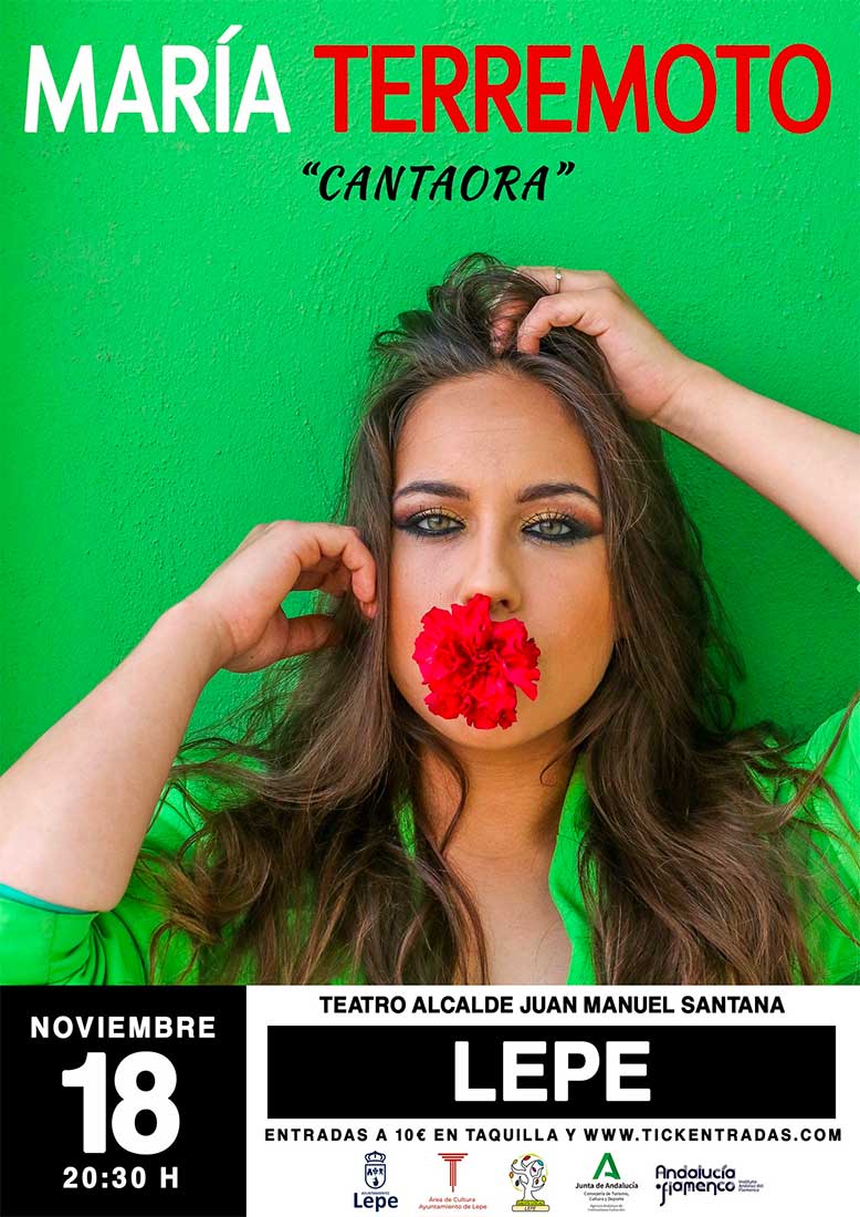 Maria Terremoto Cantaora el 18 de noviembre 2023 Teatro Juan Manuel Santana de Lepe