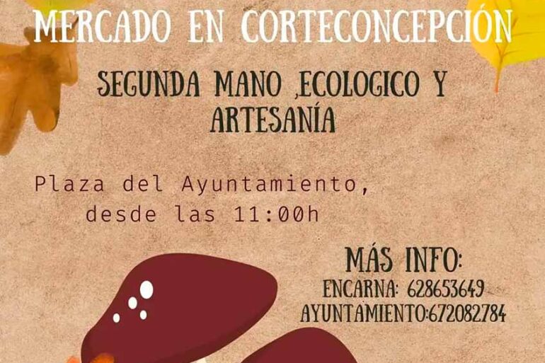 Mercado en Corteconcepcion segunda mano ecologico artesania 21 de octubre 2023