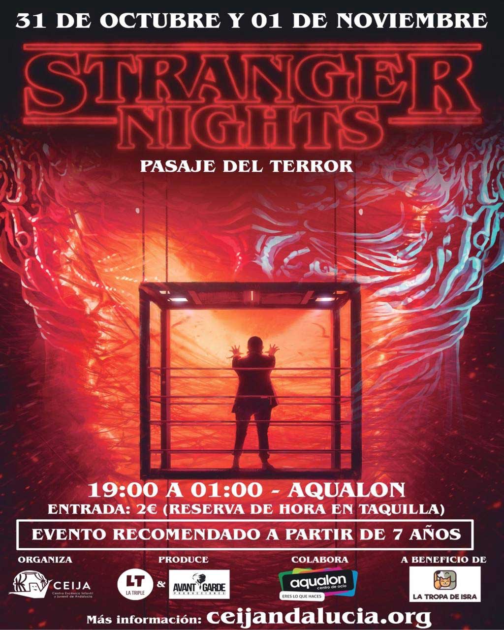 Pasaje del terror Stranger Things En aqualon Huelva 31 de octubre y 1 de noviembre