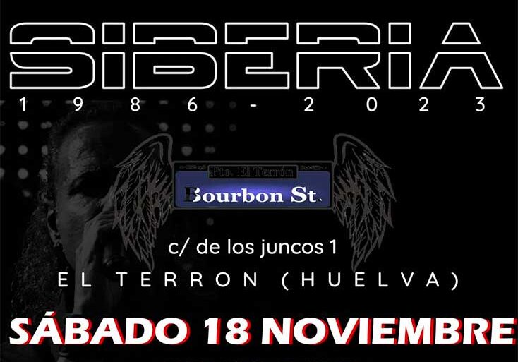 Siberia en concierto Bourbon st El Terron Lepe 18 de noviembre 2023