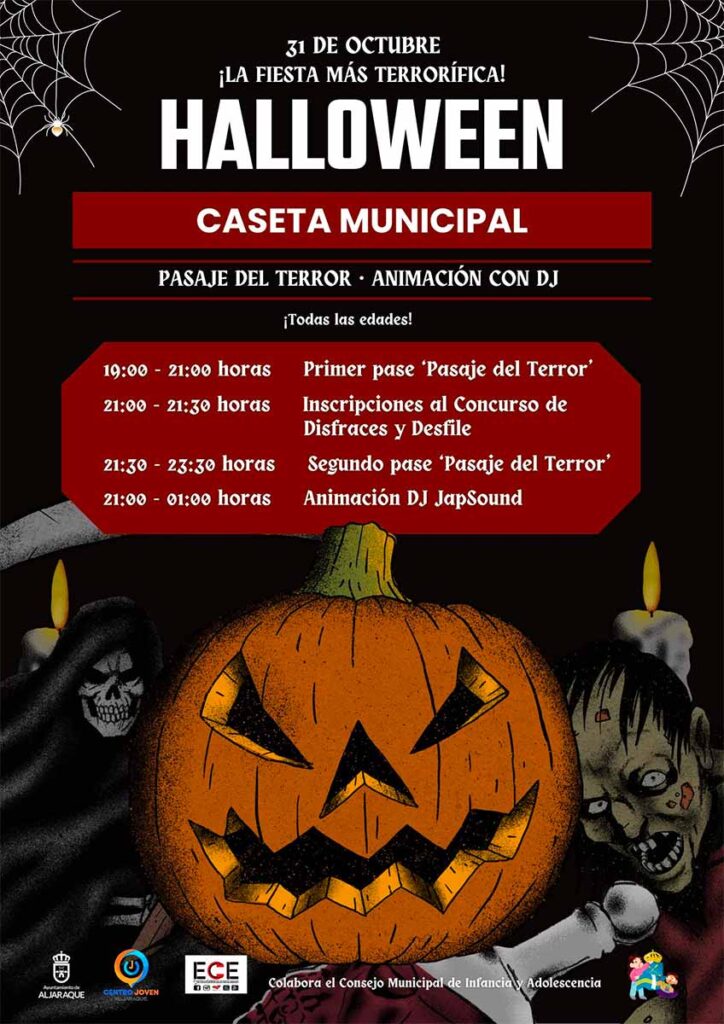 fiesta Halloween 32 de octubre Aljaraque 2023