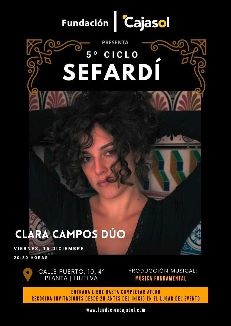15 de diciembre concierto Clara Campos Duo ciclo de musica sefardi Fundacion cajasol navidad 2023