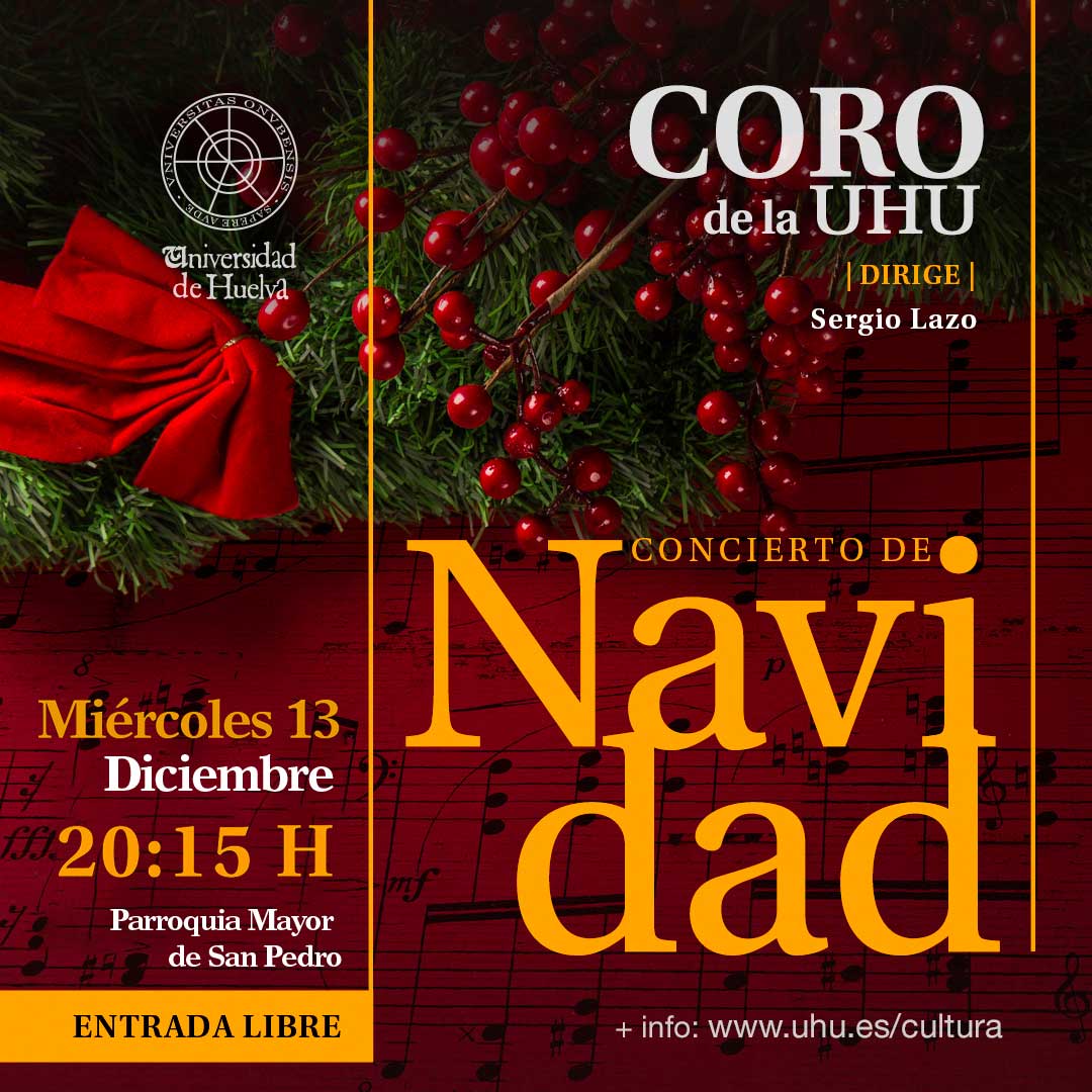 Concierto de navidad del coro de la Universidad de Huelva UHU 13 de diciembre