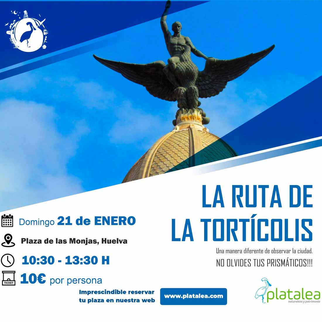 ruta de la torticolis 21 de enero 2024 Huelva arquitectura platalea