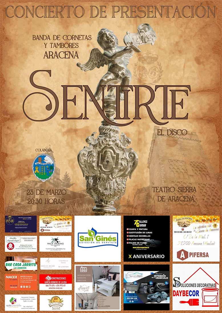 concierto presentacion banda cornetas y tambores Aracena 23 de marzo 2023