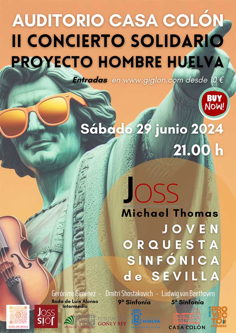 Concierto solidario Proyecto Hombre 29 de junio 2024 orquesta joven de Sevilla Casa Colon
