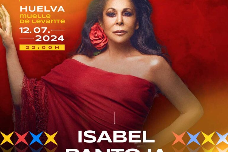 Isabel Pantoja en Huelva 12 de julio dfe 2024 Festival Onuba Live 2024 muelle de levante