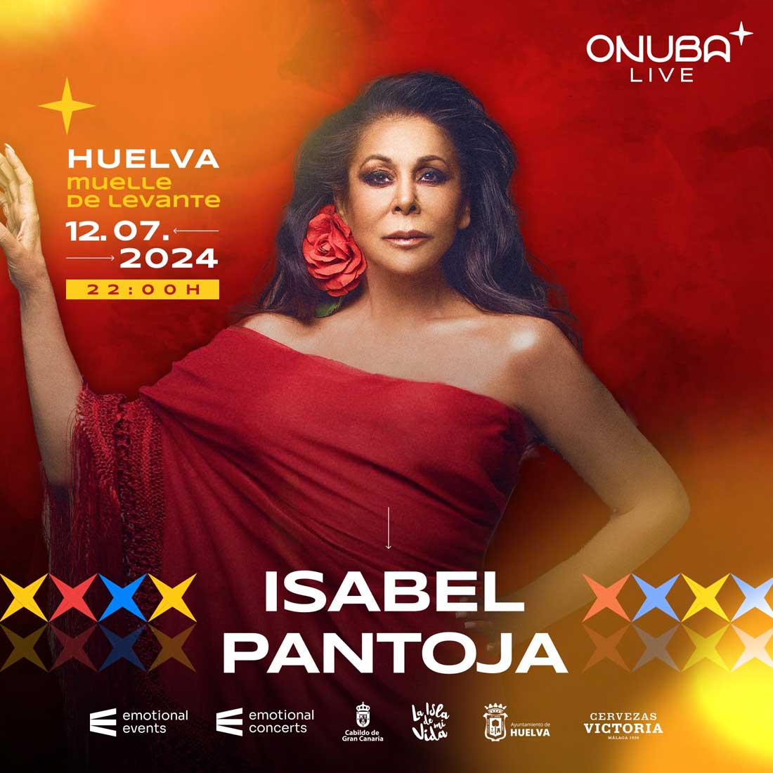 Isabel Pantoja en Huelva 12 de julio dfe 2024 Festival Onuba Live 2024 muelle de levante